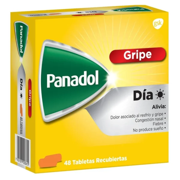 Panadol Gripe Día - 24 Sobres de 2 Tabletas para Alivio Efectivo