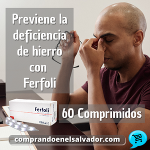 Ferfoli X 60 Comprimidos - Suplemento de Hierro y Ácido Fólico